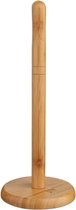 Secret de Gourmet keukenrolhouder naturel 12,5 x 32 cm bamboe hout