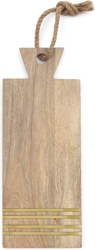 Foto: Riviera maison snijplank hout golden stripes chopping board naturel