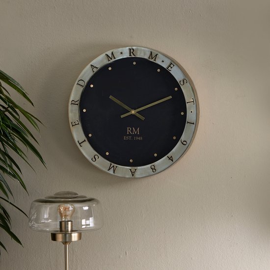 Riviera Maison Wandklok modern RM L'Hirondelle Clock Goud