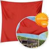 MuchoWow® - Schaduwdoek - Rood - Kleur - Effen - 96% UV-bestendig - Hoogwaardig polyester - Zonnedoek - Weerbestendig - Tuin - Tarp - 300x300 cm