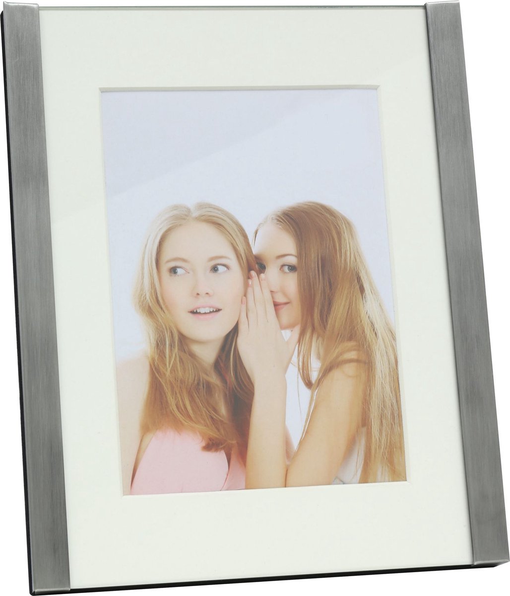 Deknudt Frames fotolijst S58MG8 P1 - zilver - passe-partout - 10x15 cm