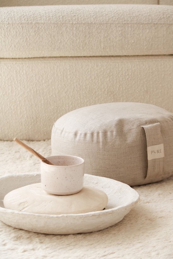 Meditatiekussen eco hennep rond - Pure - Yoga kussen van MEDI — afbeelding 5