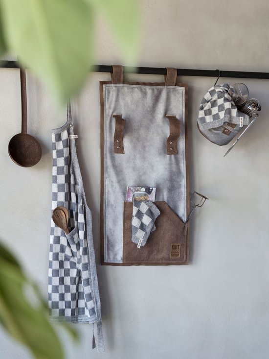 Knit Factory Dax Pocket - Wandkleed - Armleuning Organizer - Opbergzak voor bank - Beige - 100x50 cm