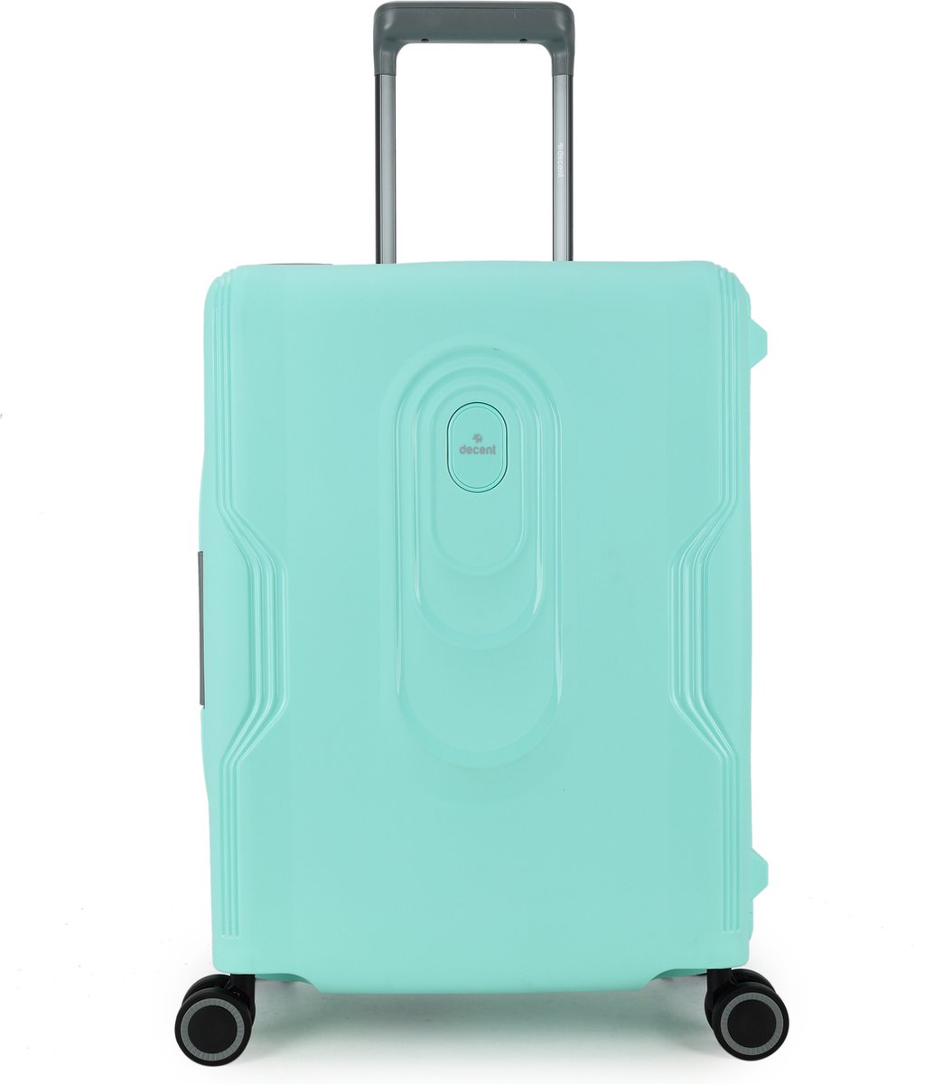 Decent On-Tour Spinner TSA Reiskoffer vaste sluiting 40 liter - Handbagage koffer 55cm met kliksloten - Pastel groen