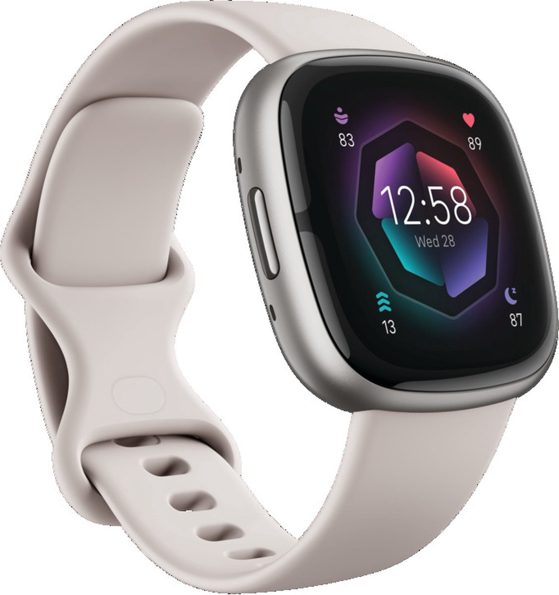 Afbeelding 2 van Fitbit Sense 2 - Smartwatch dames en heren - Wit