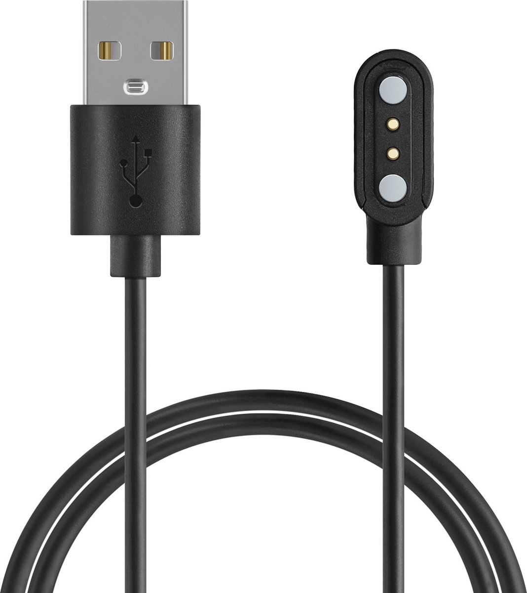 kwmobile USB-oplaadkabel geschikt voor Blackview R30 Pro / R8 / R3 / R3 Pro / X2 / X1 / Letsfit / Fitpolo kabel - Laadkabel voor smartwatch - in zwart