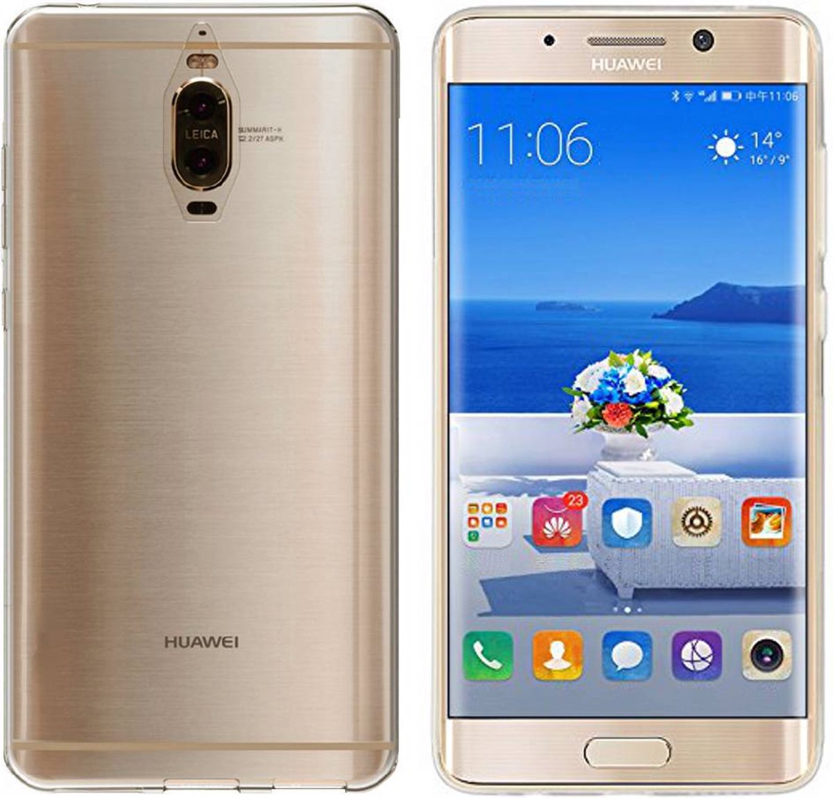 Shock Proof Case - Telefoonhoesje - Doorzichtig Hoesje voor Huawei Mate 9 Pro - Transparant Wit