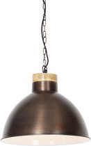 QAZQA pointer - Industriele Hanglamp - 1 lichts - Ø 40 cm - Koper - Industrieel - Woonkamer | Slaapkamer | Keuken