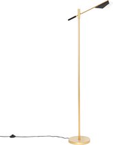 QAZQA sinem - Design Vloerlamp | Staande Lamp - 1 lichts - H 160.5 cm - Zwart Goud - Woonkamer | Slaapkamer | Keuken