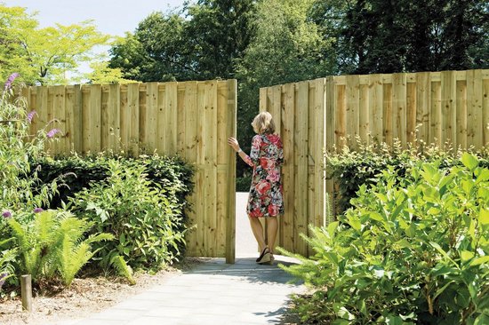 Woodvision - Geschaafde paal zonder diamantkop- Grenen - 6,8x6,8x270 cm