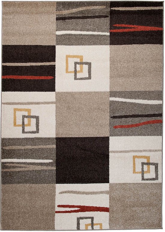 Tapiso Valley Vloerkleed Woonkamer Slaapkamer Licht Bruin Sfeervol Design Modern Bloemen Duurzaam Interieur Hoogwaardig Tapijt Maat - 80 x 150 cm