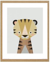 Ingelijste Print Tijger Little Design Haus 40x50cm