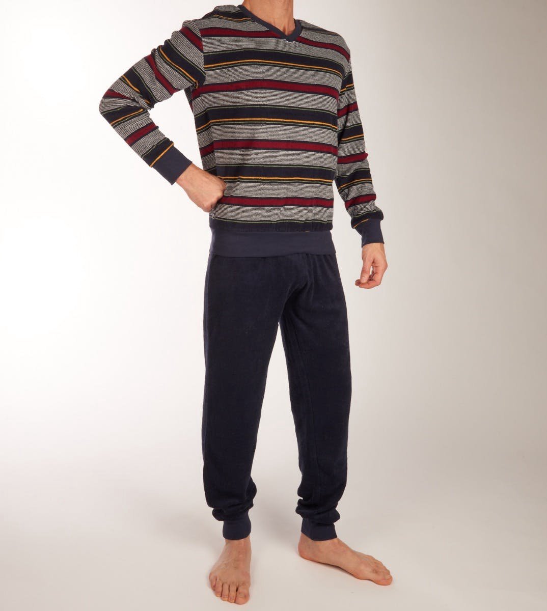 Pastunette for Men Colourful Mannen Pyjamaset - Donkerrood - Maat XL