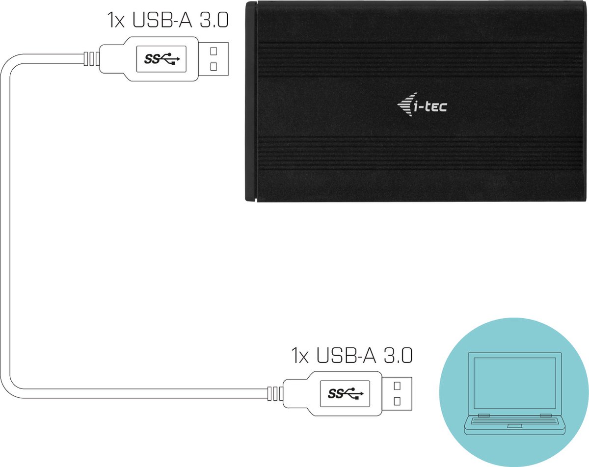 i-tec MySafe Advance AluBasic 2.5" USB 3.0 externe behuizing thumbnail 3