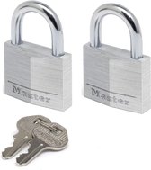 MasterLock Hangslot - Massief Aluminium - 30 mm - 2 stuks - 9130EURT