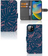 Smartphone Hoesje iPhone 14 Plus Bookcase Palm Leaves