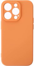 Shop4 - Geschikt voor iPhone 14 Pro Max Hoesje - Zachte Back Case TPU Siliconen Mat Oranje