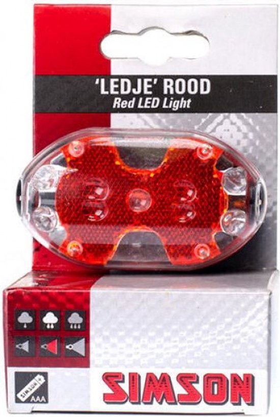 Simson Achterlicht fiets - 5 LED's - Eenvoudige montage - Inclusief batterijen — afbeelding 4
