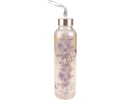 Clayre & Eef Glazen Fles 650 ml Glas Bloemen