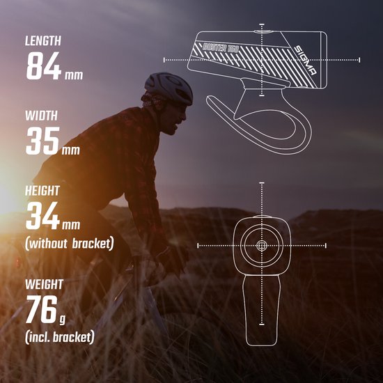 Sigma BUSTER 150 Fiets koplamp LED 150 lumen - Li-on accu - Oplaadbaar — afbeelding 4