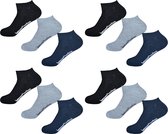Benyson Bamboe Sokken 12 paar - Enkelsokken Heren & Dames - Grijs, Blauw, Zwart - Maat 41-46 - Naadloos | Vochtregulerend | Anti-bacterieel