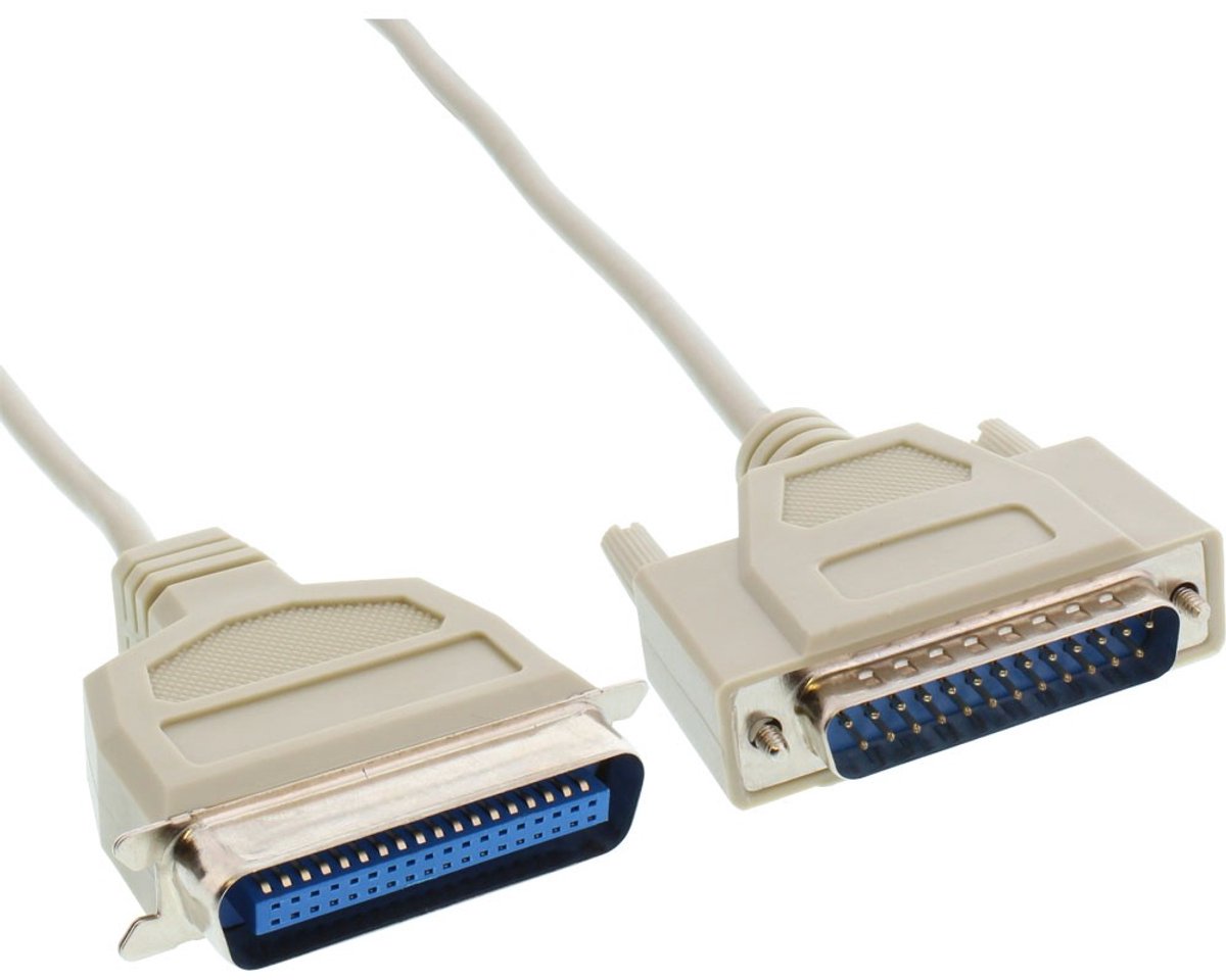 Premium parallelle printerkabel 25-pins SUB-D - 36-pins Centronics / gegoten connectoren - 0,60 meter