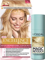 L'Oréal Excellence Creme 9 Zeer Licht Blond + Magic Retouch Uitgroeispray Blond 75 ml Pakket