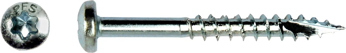 PGB-FASTENERS | Spaanplaatschroef pfs+ PH-T Ø 6,00x70 Zn T30 | 200 st