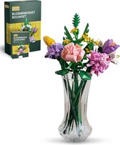 Qubis Bloemenboeket Bouwset - Bloemenpracht Boeket - Bloemen voor Volwassenen - O.a. Rozen en Tulpen - Creator Flowers 10280