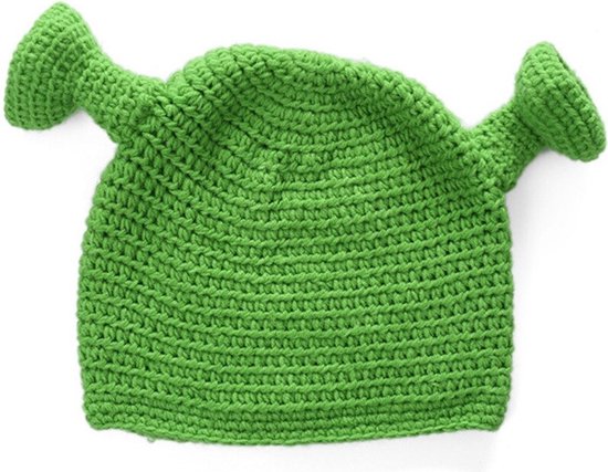 WiseGoods Chapeau de Luxe avec oreilles connu de Shrek - Bonnet d'hiver - Chapeau - Vêtements Plein air - Casquette - Cagoule - Chapeaux Femme / Homme