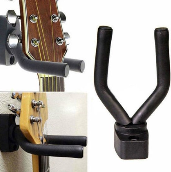 3 stuks gitaar korte haak muur metalen hanger (zwart)