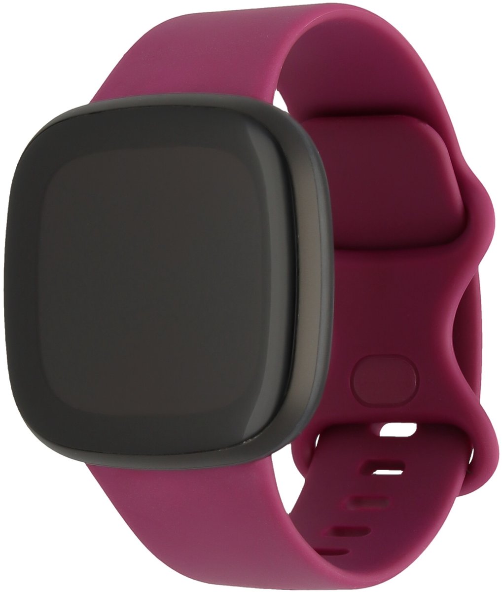 123watches sport band - wijnrood - ML - Geschikt voor Fitbit Versa 3 & 4 / Sense