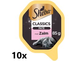 Sheba Alu - Classics in Pate -  Zalm  - 10x85g - Kattenvoer Kuipje