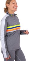 gofluo. Sunny sporttrui - Reflecterend Sportshirt - Fluorescerend - Hardloophesje - Veilig de weg op - Grijs - M