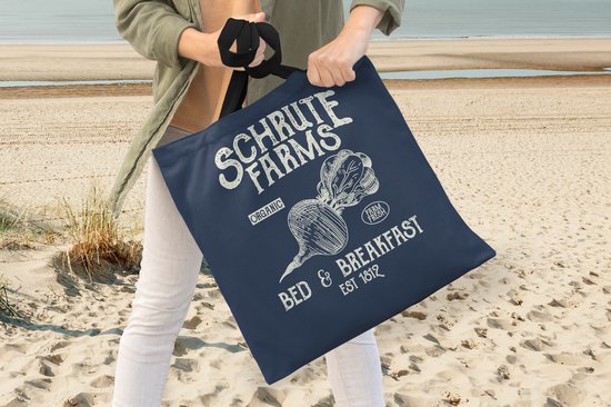 Sac bandoulière - Sac de plage - Shopper Betterave - Rétro - Lettres - 40x40 cm - Sac en coton