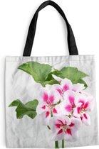 MuchoWow® Sac bandoulière - Sac de plage - Big Shopper - Sac shopping - Fleurs de géranium colorées - 45x45 cm - Sac en coton