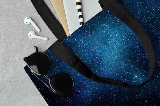 MuchoWow® Schoudertas - Strandtas - Big Shopper - Boodschappentas - Sterrenstelsel - Nacht - Melkweg - Jongens - Meisjes - Kinderen - 45x45 cm - Katoenen tas