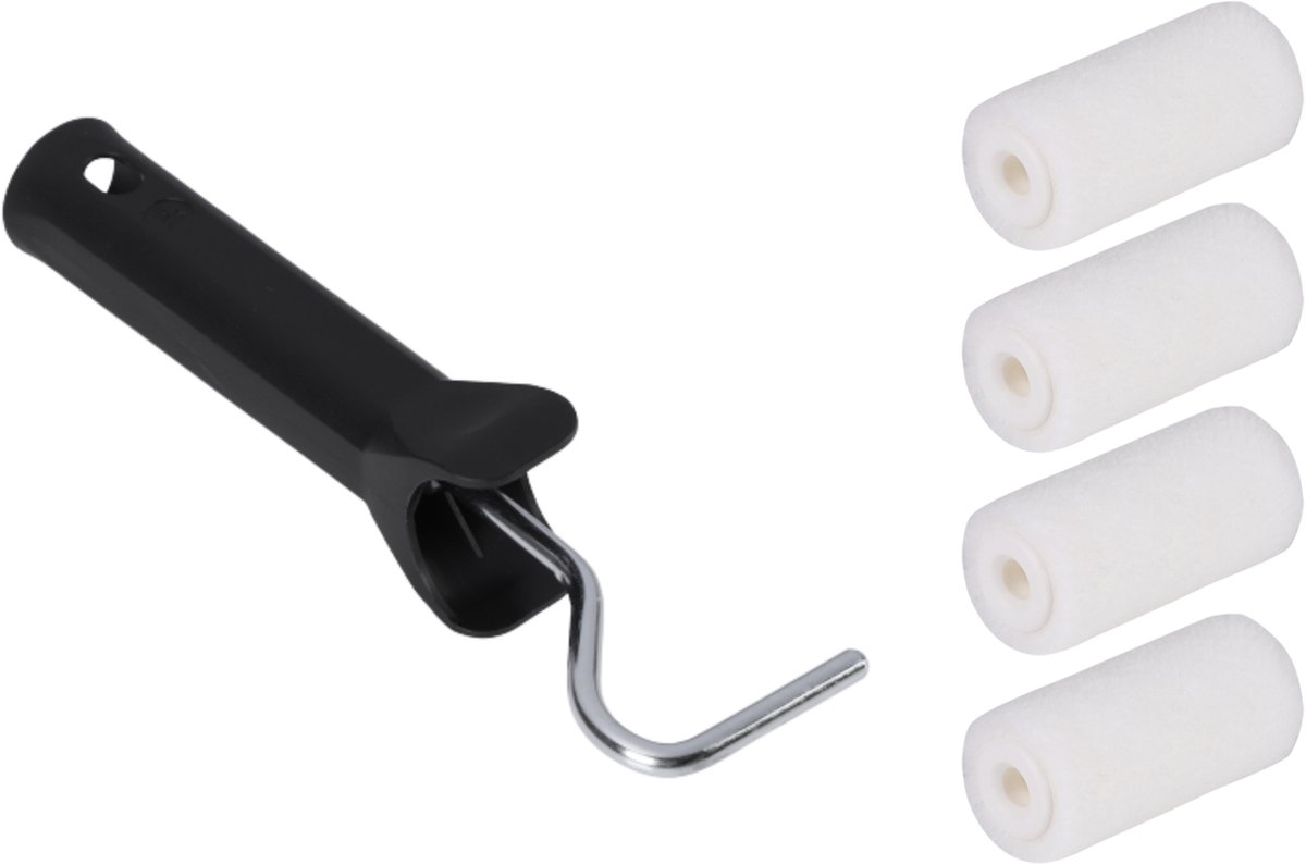 Copenhagen Pro lakrollers - vilt - 4 stuks - 5.5 cm - incl beugel - voor zeer gladde afwerking