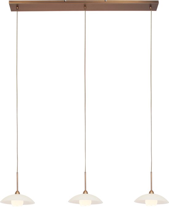 Klassieke hanglamp lichts | brons / bruin glas / metaal | ⌀ 18 cm | 110 cm hoog... | bol.com