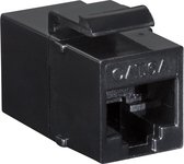 UTP CAT6a 10 Gigabit Keystone module RJ45 - RJ45 - compact / zwart