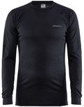 Craft thermoshirt voor heren in zwart met een geribbelde textuur en een discrete Craft logo op de borst.