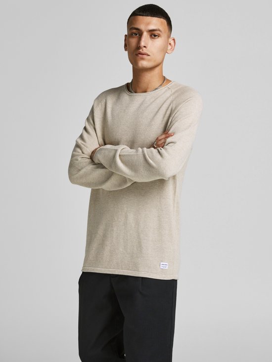 JACK&JONES Essentials JJEHILL Gebreide Trui Ronde Hals Noos Structure Fit
