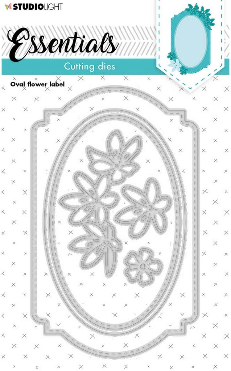 Studio Light Essentials Snijmal Oval Flower Label