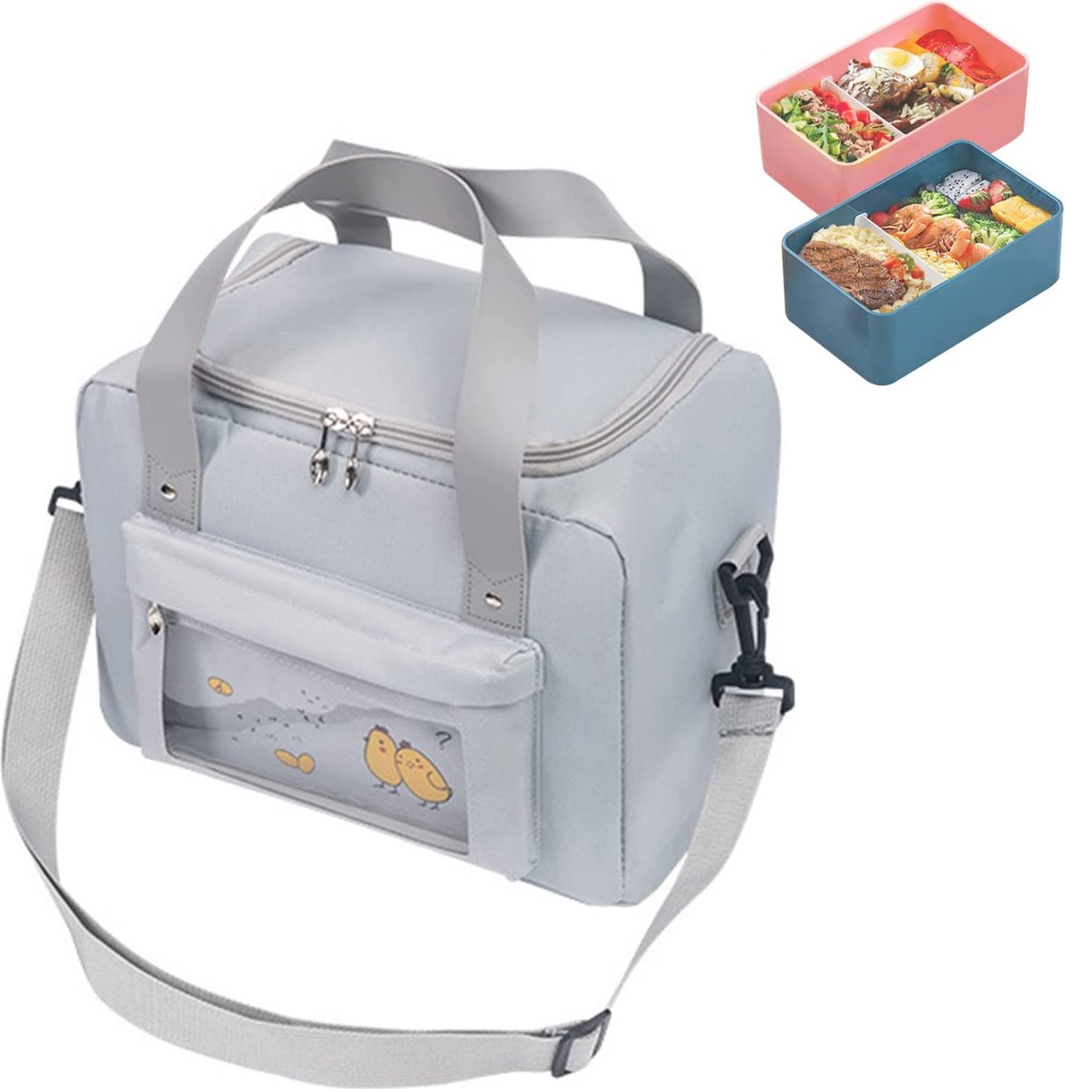 Lunchtas – Geïsoleerde lunchtas – Handig lunctas voor werk en school – compact lunchtas