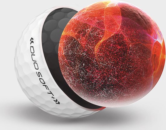 Wilson Staff DUO Soft+ Optix Golfballen - Mat Rood - 12 Stuks van Wilson Staff — afbeelding 3