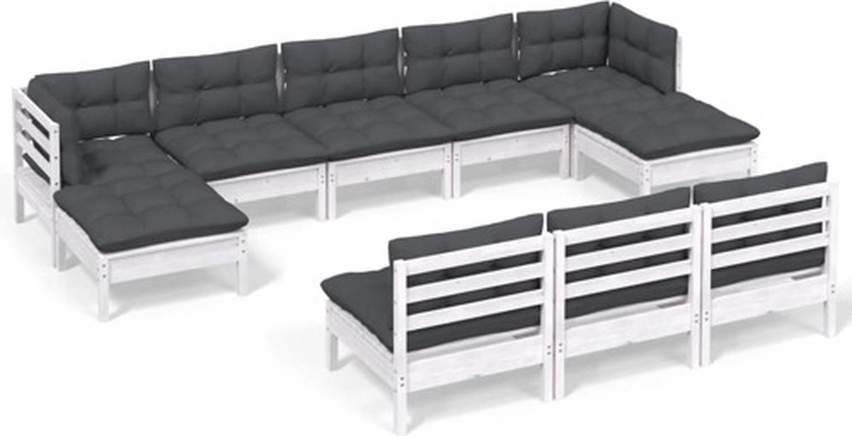 Vidaxl Loungeset Wit Lounge Set