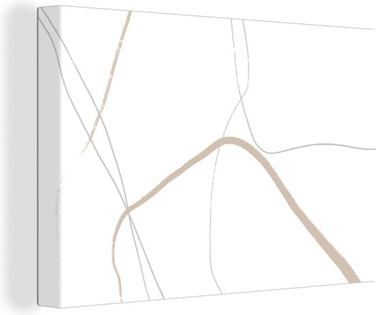 Tableau Peinture Abstrait - Minimalisme - Dessin au trait - Line cm - Décoration murale