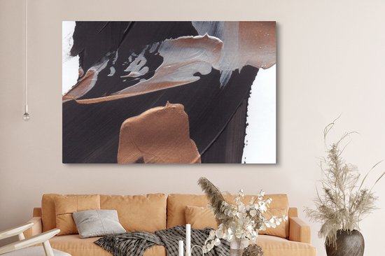 Tableau Peinture Abstrait - Peinture - Or - 180x120 cm - Décoration murale XXL