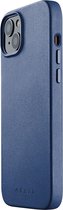 Mujjo - Full Leather Mag Case iPhone 14 Plus - blauw