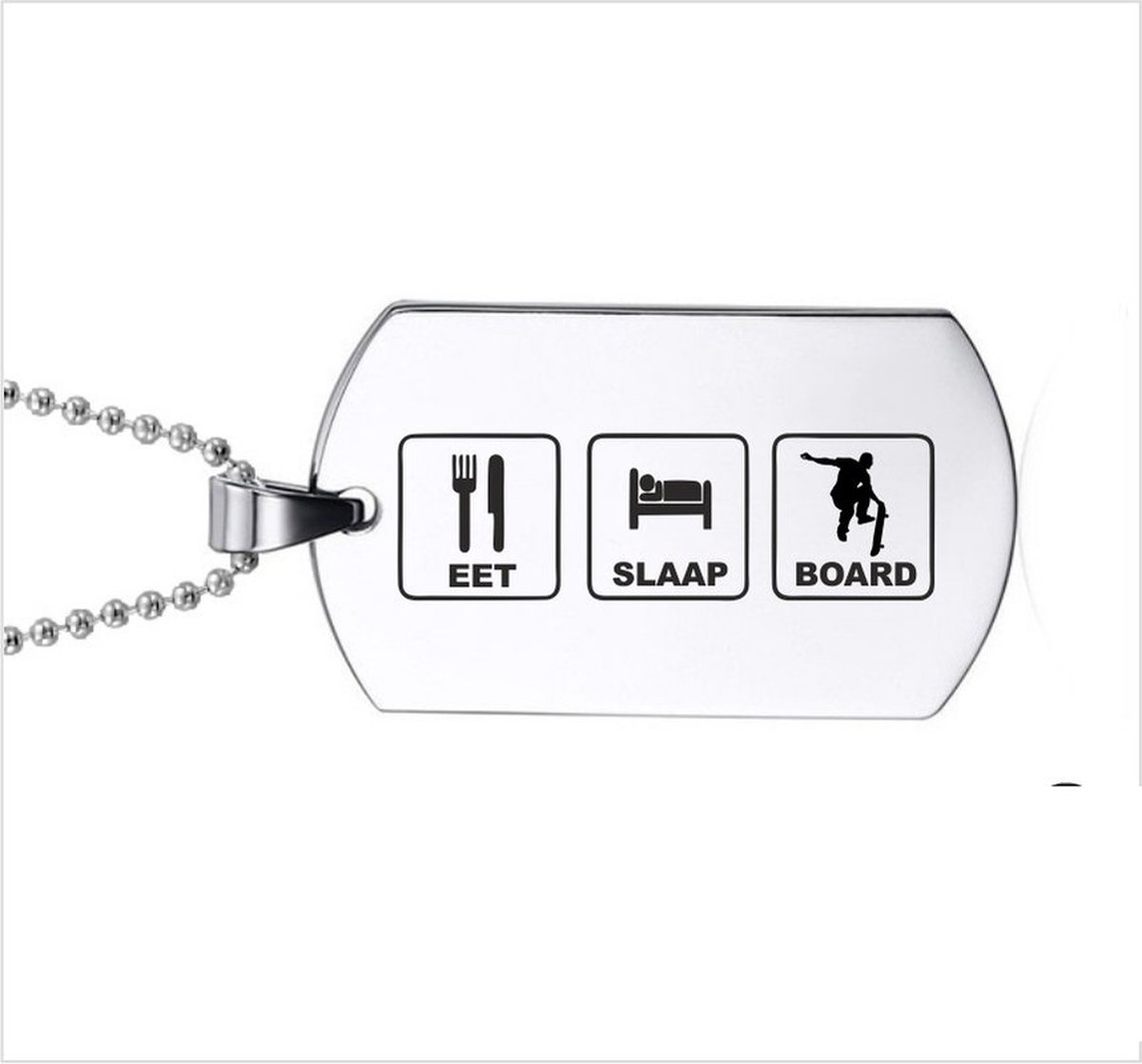 Ketting RVS - Eet Slaap Board